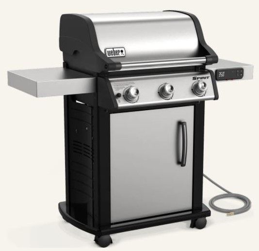 Weber® Spirit SX-315 50" Stainless Steel Freestanding Natural Gas Smart Grill-2