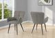 Monarch Specialties Inc. 2-Piece Grey 33" Suede Dining Chair Set with Tufted Back-1