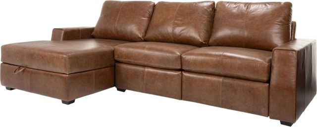 Decor-Rest® Furniture LTD Customizable 3456 Power Reclining Sofa with Storage Chaise-0