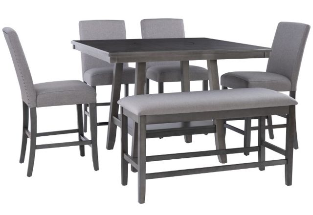 Powell® Senera 6-Piece Gray Counter Height Dining Set-0