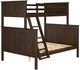 Linon Peyton Walnut Twin Over Full Bunk Bed-0