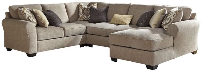Benchcraft® Pantomine 4-Piece Driftwood Left-Arm Facing Sectional with Chaise and Armless Loveseat-0