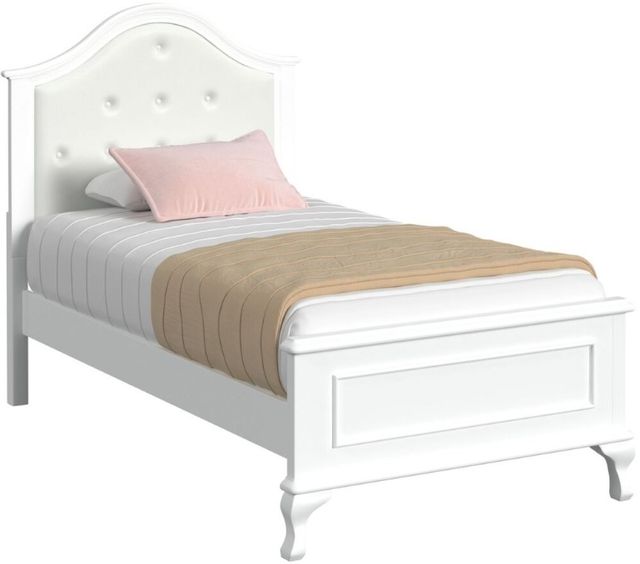 Elements International Jesse White Twin Youth Panel Bed-0