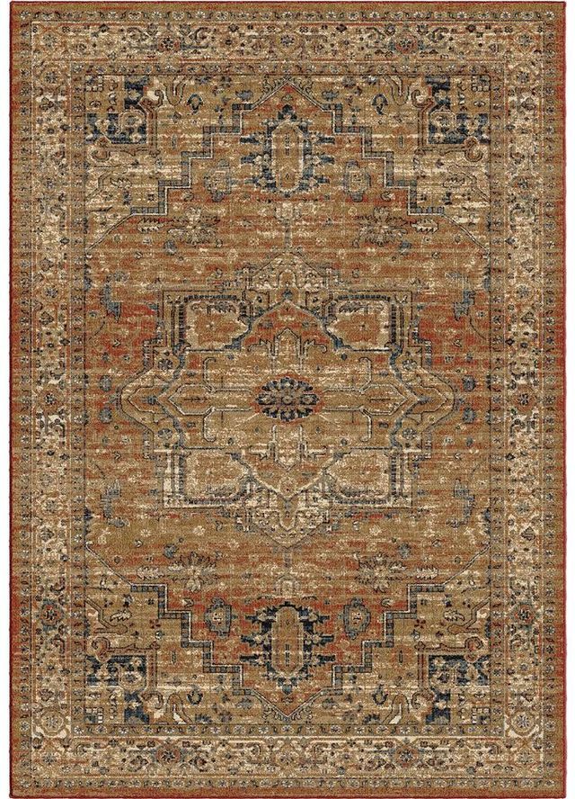 Orian Aria Heriz Medallion Rust 9' X 13' Rug-0