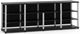 Salamander Designs® Synergy Open Center Quad 30 AV Cabinet-Black/Aluminum-0