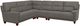 La-Z-Boy® Draper 4-Piece Pewter L-Shape Sectional-0