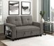 Homelegance® Robinson Dark Brown Loveseat with Pull-Out Bed, Shelves, and Charging Ports-1