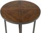 Emerald Home Denton Antique Pine Round End Table with Steel Gray Base-4