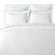 Laura Park Designs Blue/White Cotton Scalloped Full/Queen Duvet Cover-0