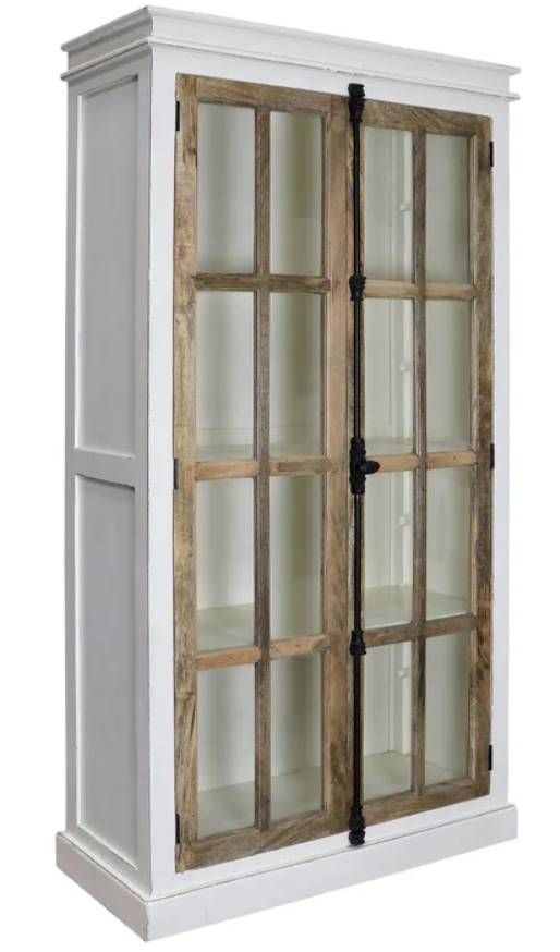 Stylecraft Tucker Light Brown/White Curio Cabinet-0