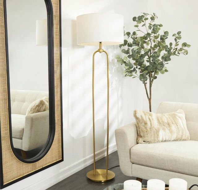 Deco Marche Gold Metal Paper Clip Floor Lamp-4
