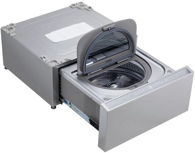 LG Signature SideKick™ 1.0 Cu. Ft. Brushed Platinum Steel Pedestal Washer-6