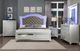 Mazin Furniture Leesa Silver Eastern King Platform Bed with Footboard Storage-3