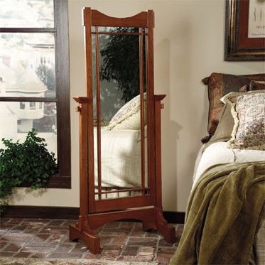 Powell® Mission Oak Cheval Mirror-1