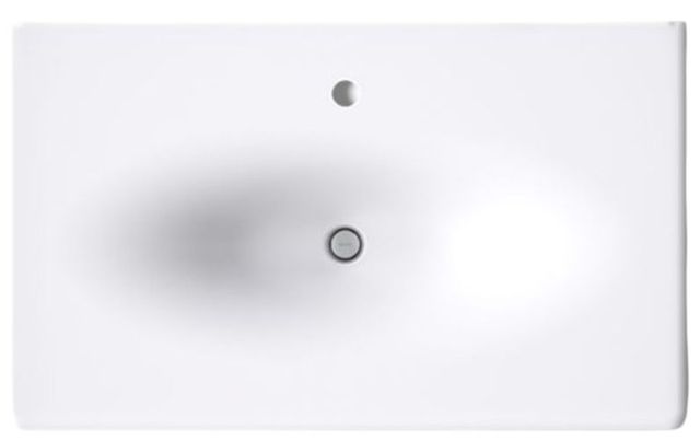 Kohler Iron/Impressions® White 37" Enameled Cast Iron Vanity Top with Integrated Oval Sink-1
