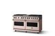 Viking® 5 Series 60" Blush Pro Style Dual Fuel (LP) Range with Polished Chrome Trim-2