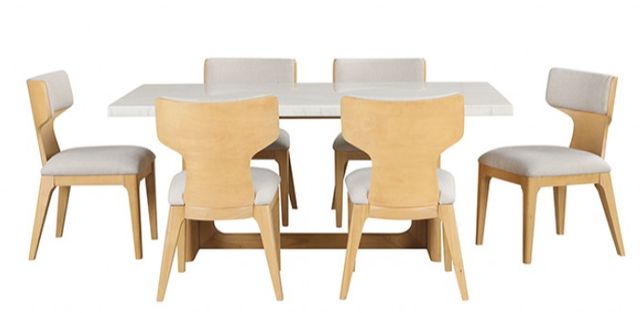 Furniture of America® Caerwys 7-Piece Natural Dining Table Set-3
