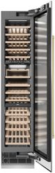ZLINE Autograph Edition 18 in. 9 Cu. Ft. Triple Zone 68 Bottle Right Hinge Column Wine Cooler in Stainless Steel with Champagne Bronze Accents-1