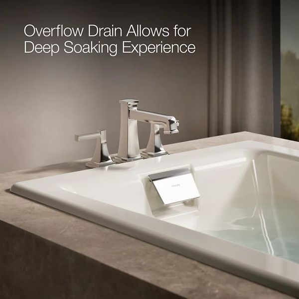 KOHLER® Tea-For-Two® Biscuit 71.75" x 36" Drop-In Whirlpool Bath-4