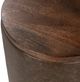 Classic Home Andra Cocoa Brown Leather Round Accent Table-3
