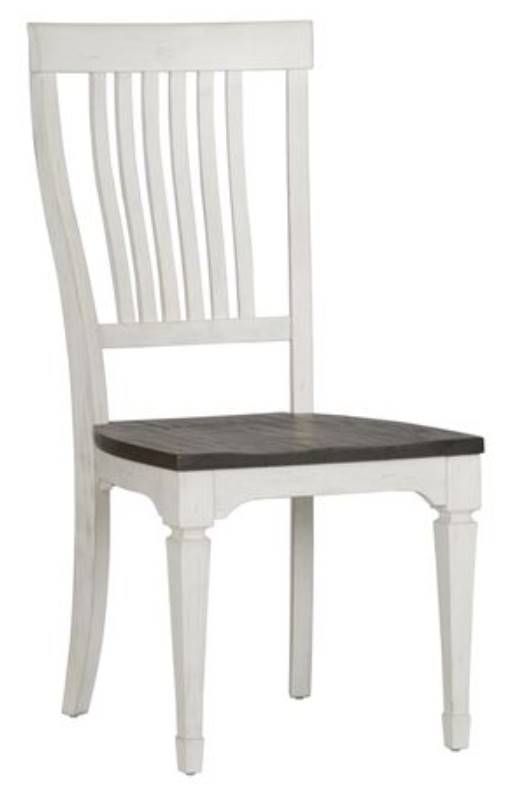 Clearance Liberty Furniture Allyson Park Charcoal/Wirebrushed White Side Chair-0