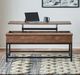 Coaster® Byers Brown Oak Lift Top Coffee Table with Sandy Black Base-1