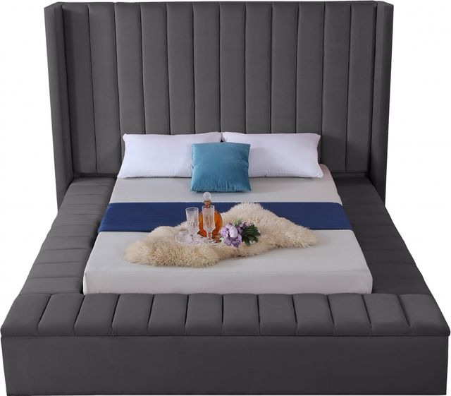 Meridian Furniture Kiki Grey Full Bed-1