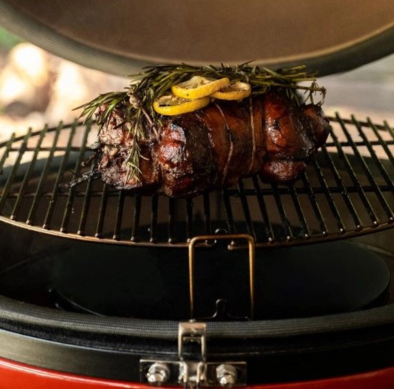 Kamado Joe® Big Joe III 59" Red Portable Charcoal Grill-1