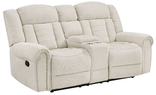 Homelegance® Nutmeg Beige Double Manual Reclining Loveseat with Center Console-0