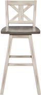 Mazin Furniture Amsonia Distressed Gray/White Gray Swivel Bar Chair-1