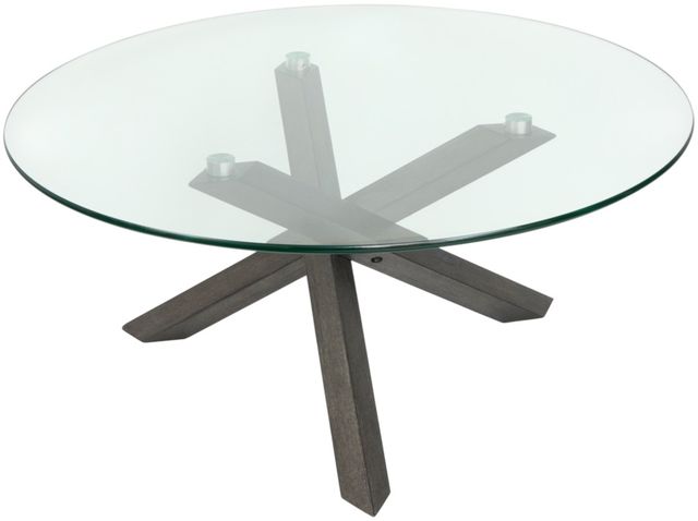 Magnussen Home® Jax Carbon Shadow Round Cocktail Table-3