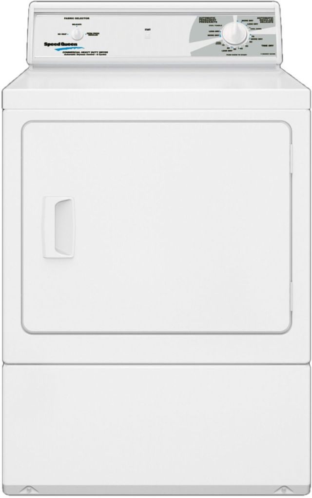 Speed Queen® Commercial 7.0 Cu. Ft. White Non-Vended Front Load Gas Dryer-1