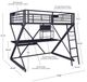 Powell® Z Black Full Loft Bunk Bed-1