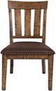 Jofran Inc. Cannon Valley Brown Slat Back Dining Side Chair-2