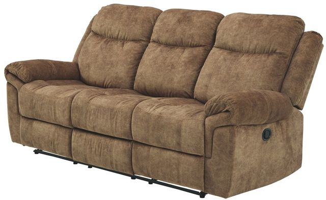 Signature Design by Ashley® Huddle-Up Nutmeg Recling Sofa with Drop Down Table-2