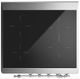 Ilve® Majestic III 30" Custom Pro Style Induction Range with Solid Door and Chrome Trim-2