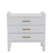 Elizabeth Ann Home Oscar Linen True White End Table-1
