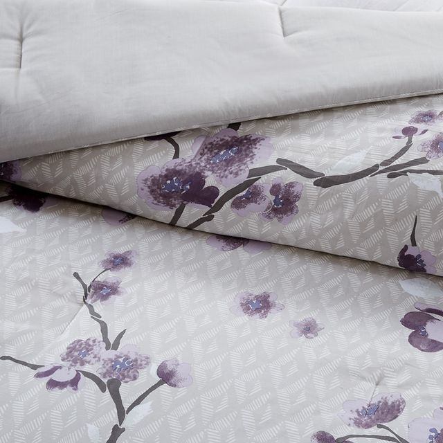 Olliix by Madison Park 7 Piece Purple Full/Queen Holly Cotton Duvet Cover Set-3