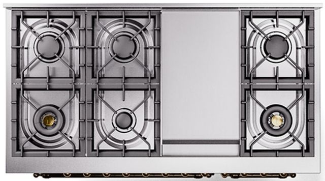Ilve® Nostalgie II Series 48" Midnight Blue Pro Style Dual Fuel Range-2