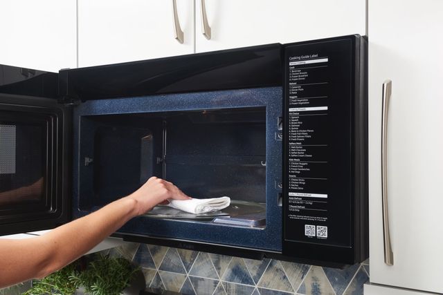 Samsung 2.1 Cu. Ft. Fingerprint Resistant Black Stainless Steel Over The Range Microwave-2