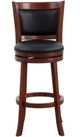 Homelegance® Shapel Black/Dark Cherry Swivel Pub Height Chair-2