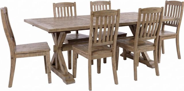Jofran Inc. Carlyle Crossing 7-Piece Brown Dining Table Set-0