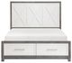 Homelegance® Rowan Gray/Ivory Queen Platform Storage Bed-2