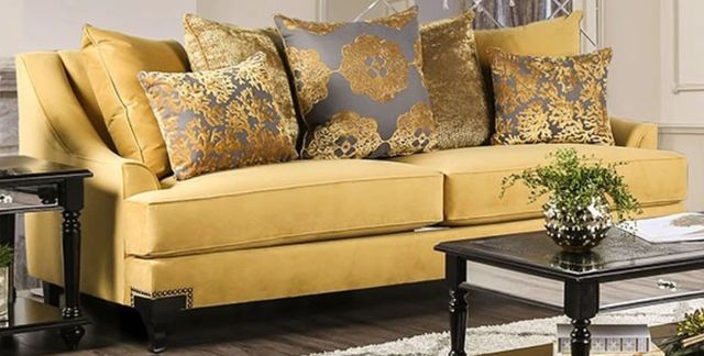 Furniture of America® Viscontti Gold Sofa-0