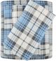 Olliix by True North by Sleep Philosophy Blue Plaid King Micro Fleece Sheet Set-0