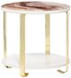 Michael Amini® Ariana Beige End Table with Gold Base-0