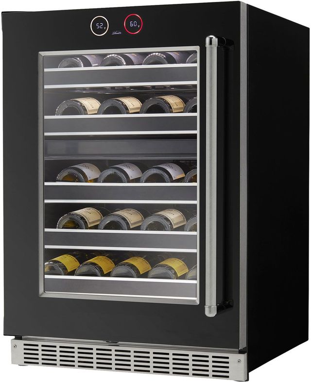 Silhouette® Reserve 24” 5 Cu. Ft. Black Built-In Wine Cooler-3