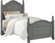 Vaughan-Bassett French Market Zinc Antique Gray Twin Poster Bed-0