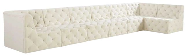 Meridian Furniture Tuft 7-Piece Cream L-Shape Sectional-0