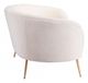 Zuo® Luna White & Gold Sofa-1